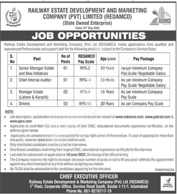 REDAMCO Government Jobs 2025 Announced – Apply Before 10 June!